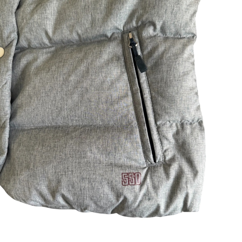 Nike Defender Medium Grey 550 Down Fill Puffer Snap Front Womens Vest 541403-405 - Picture 4 of 11